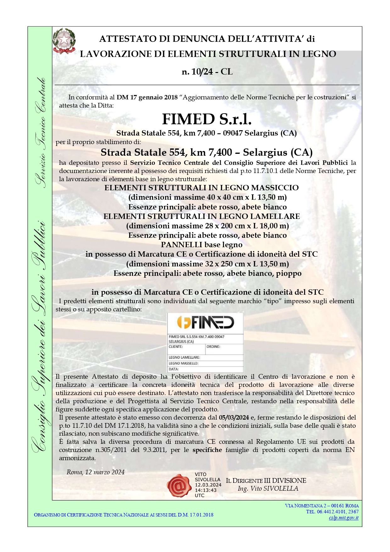 ATTESTATO FIMED